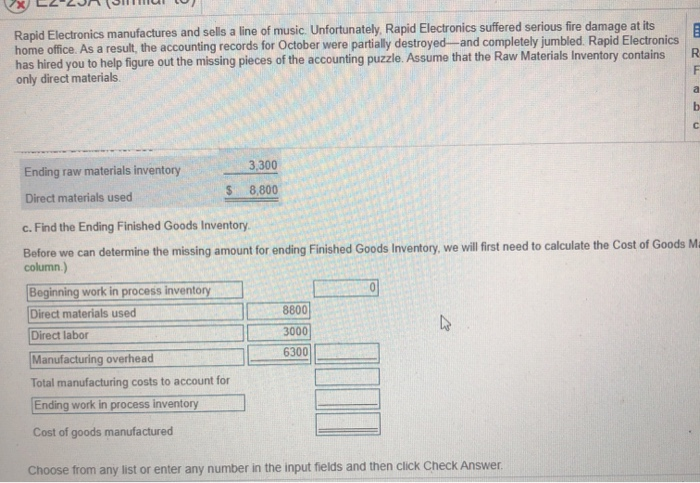  I only need part C please. Rapid Electronics manufactures and sells