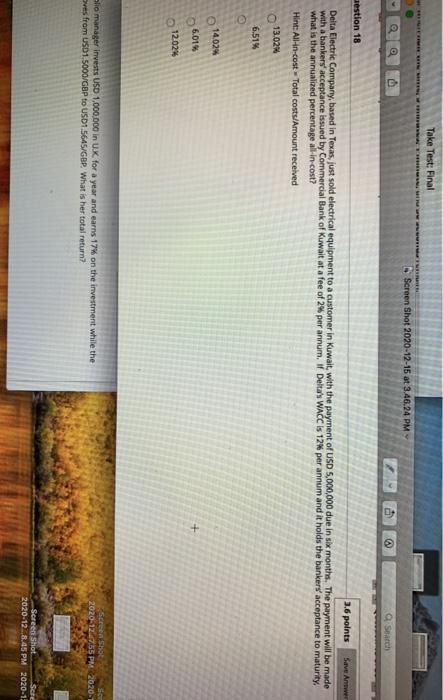 of USD 5.000.000 due in six months. The payment will made with