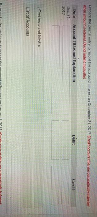 7%, 20-year bonds on January 1, 2017 at face value. Interest is