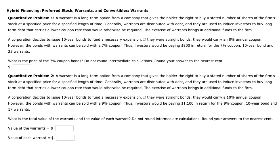 company that gives the holder the right to buy a stated number