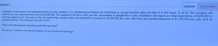  gestion 2 6 points Save Answer Horreland Incorporated is an international