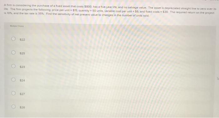 A. $22 B. $25 C. $23 D. $24 E. $27 F.