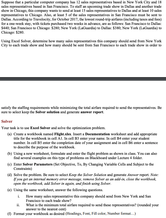  Please use excel to solve and please show how you did