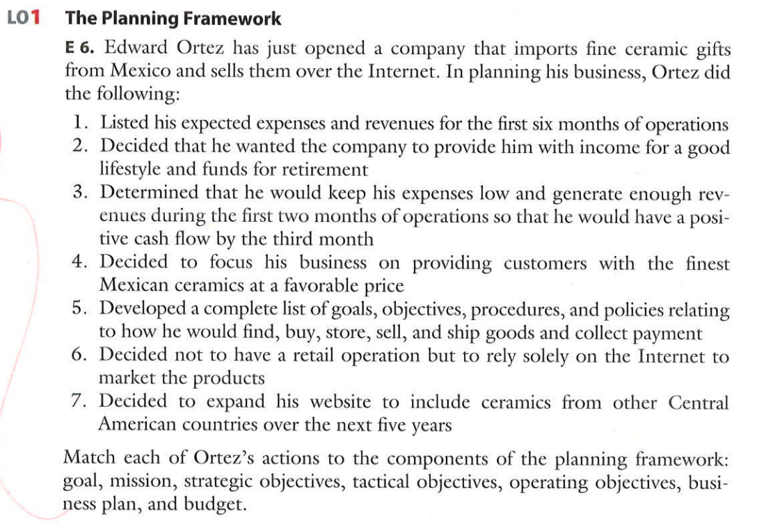  L01 The Planning Framework E 6. Edward Ortez has just opened