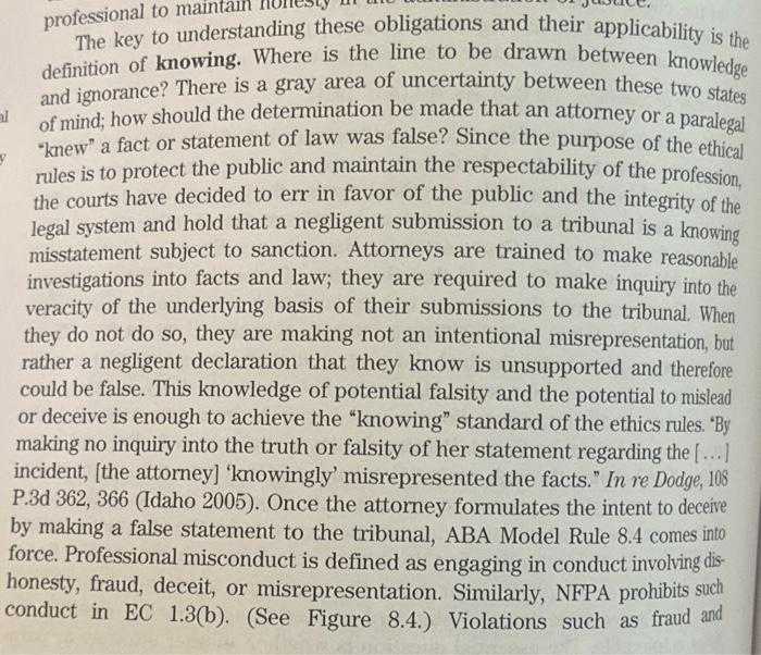  Draft a case brief....professional to maintain The key to understanding these