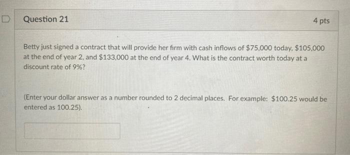 23 4 pts Evaluate the following project using an IRR criterion based