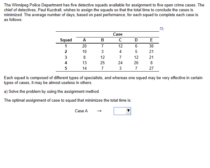 Squad 1 to Case ? Squad 2 to Case ? Squad 3