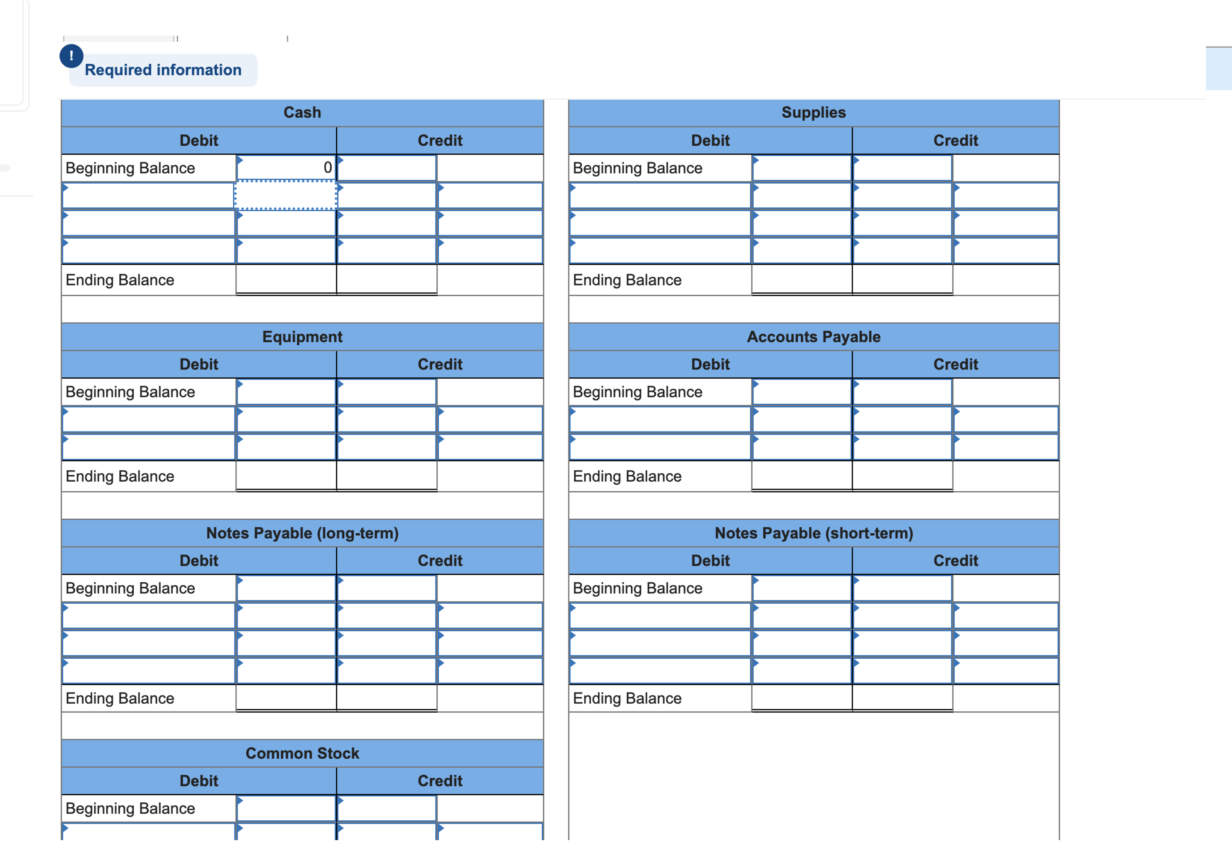  Required information E2-15(Algo) Analyzing and Recording Transactions, and Preparing and Evaluating