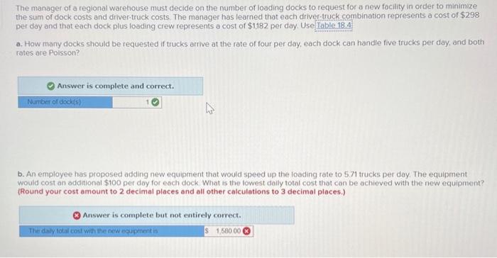  explain how question B works The manager of a regional warehouse