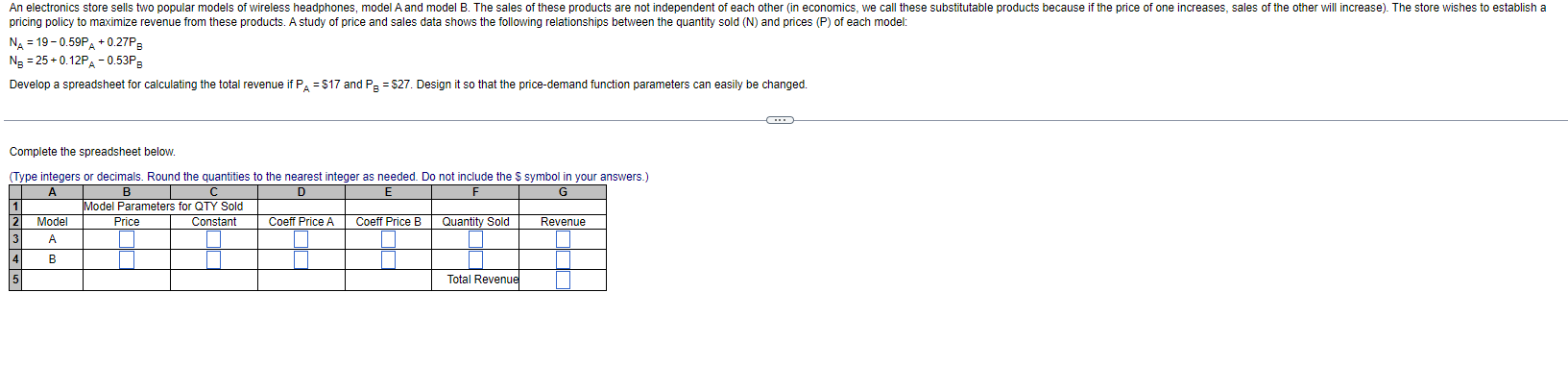 An electronics store sells two popular models of wireless headphones, model A