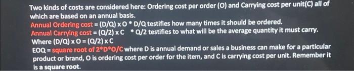 several products to various restaurants in the area. One of the products