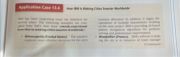  please answer questions 1-3! thank you! How IBM Is Making Cities