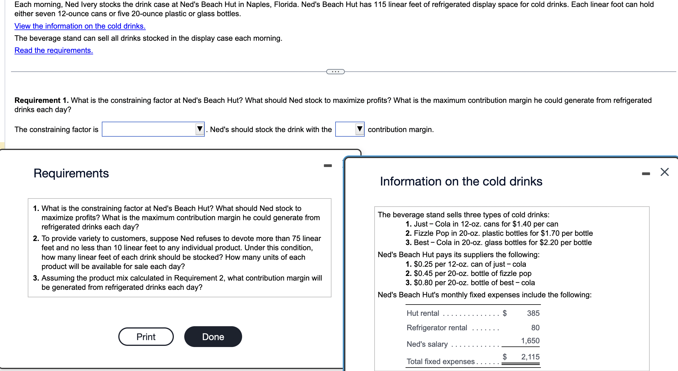 either seven 12-ounce cans or five 20 -ounce plastic or glass