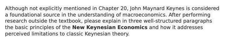  Although not explicitly mentioned in Chapter 20, John Maynard Keynes is