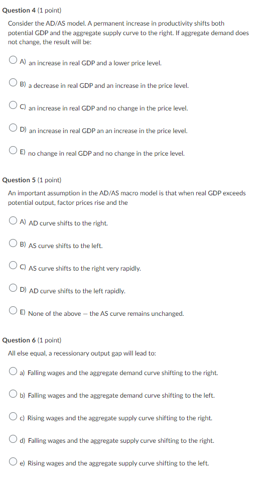 initially in a Ion g-run macroeconomic equilibrium. it shocl: then hits the