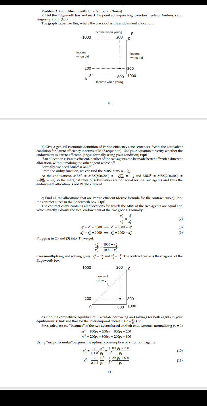 given by U(x1, 12) = 2 In(ri) + In(12) a) Plot Lionel's