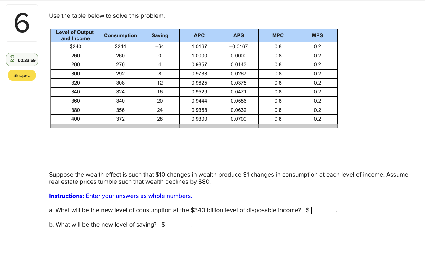 Please follow the rounding rules. Please bold the final answers. 6 Use