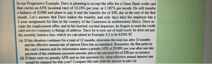  In our Progressive Example, Dave is planning to accept the offer