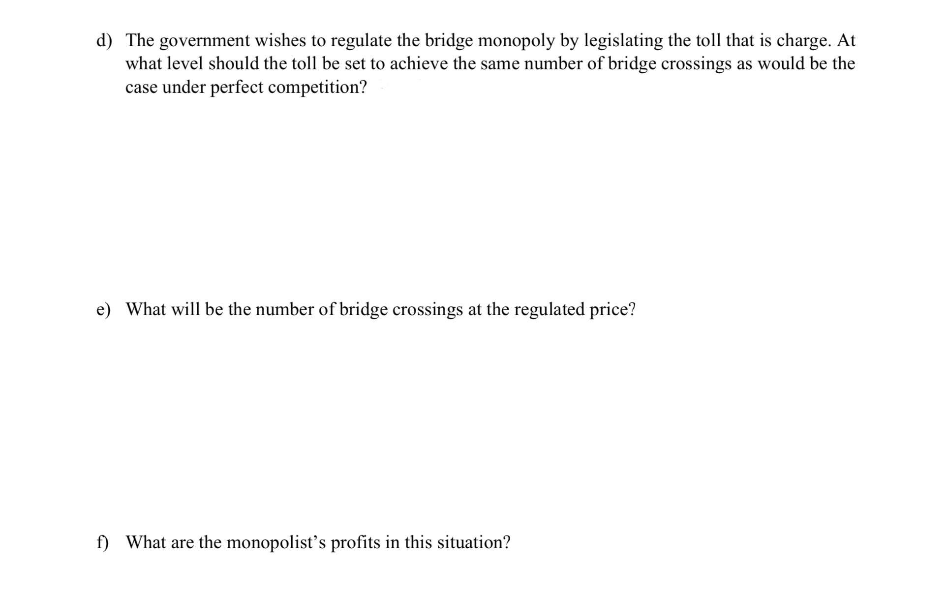 bridge linking Pleasant Island to the mainland. Its total cost is given