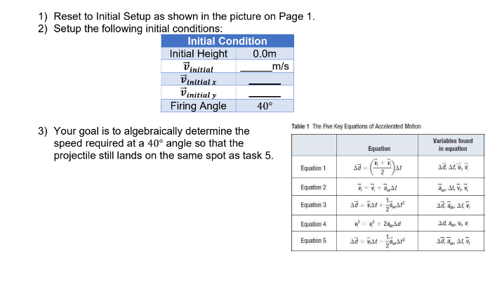  1) Reset to Initial Setup as shown in the picture on