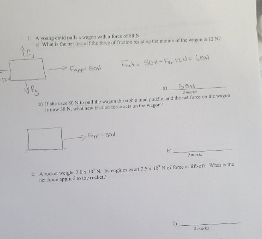 Please Help with 1b and 2. 1. A young child pulls a