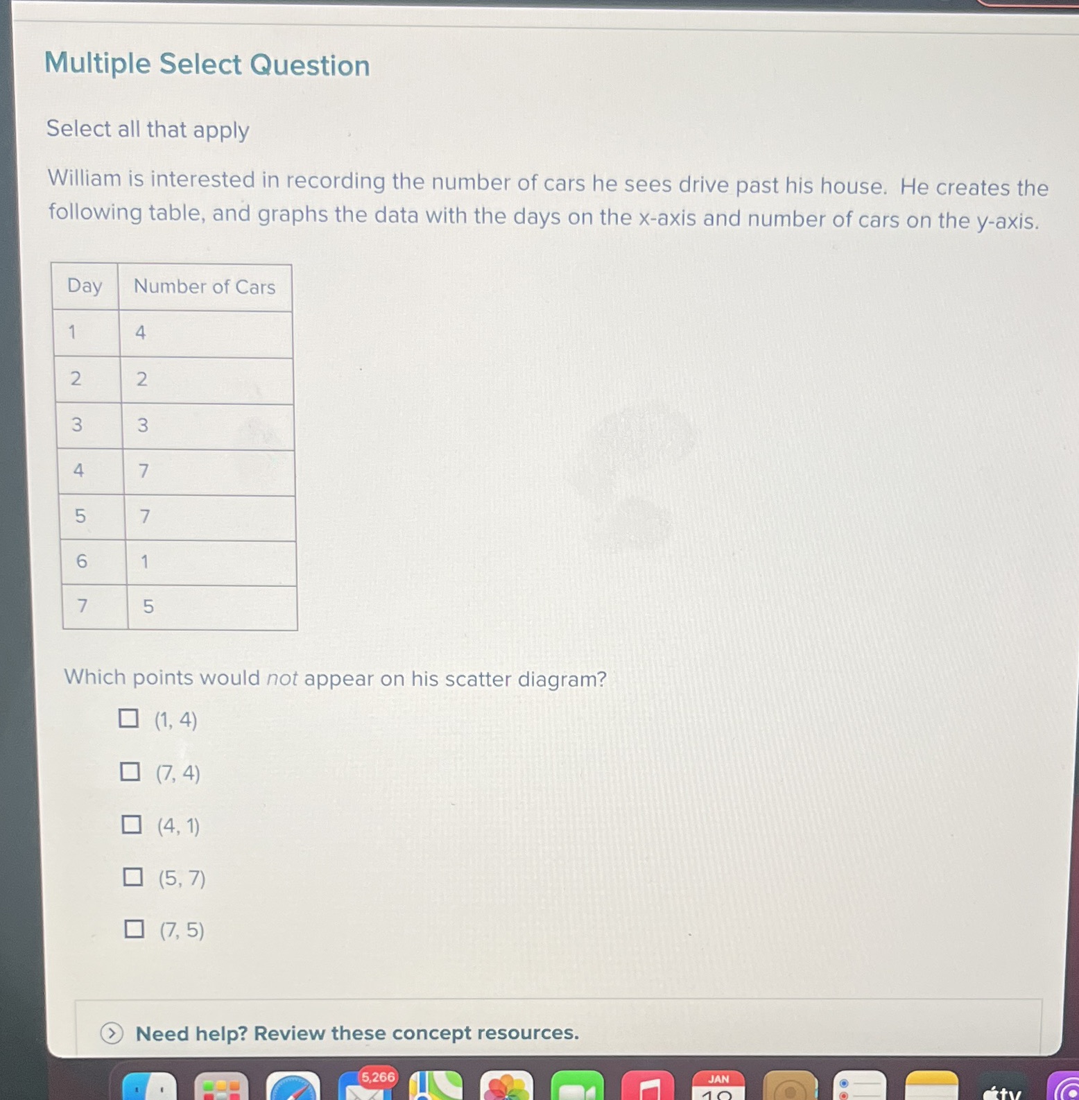 Multiple Select Question Select all that apply William is interested in