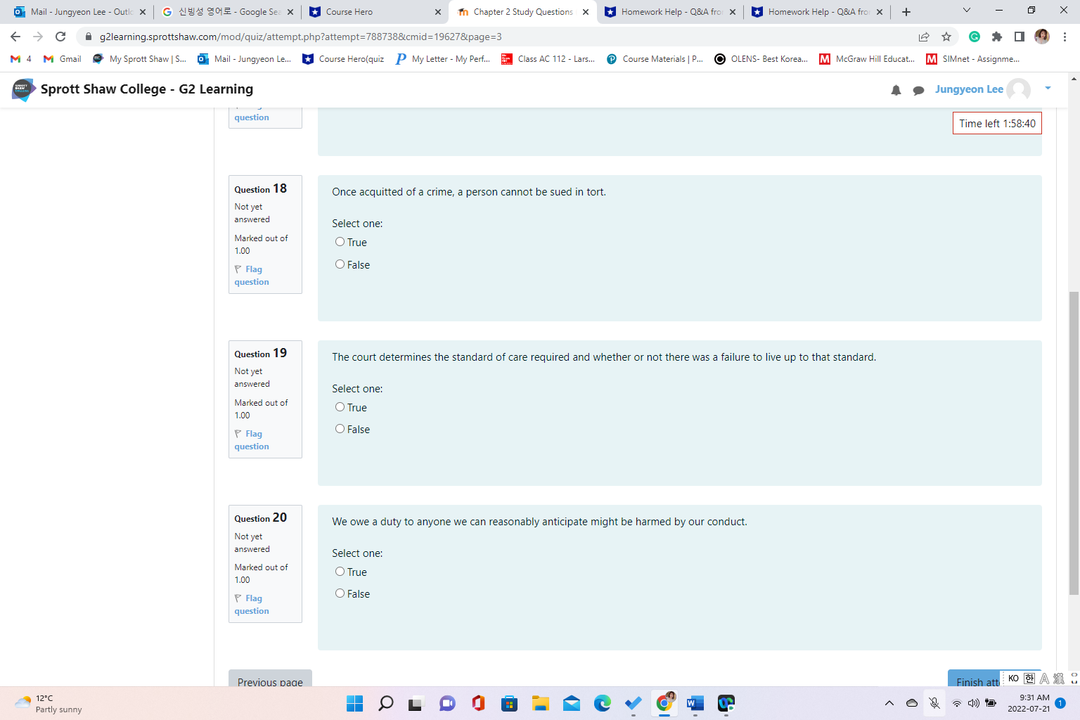 Homework Help - Q&A from x X A g2learning.sprottshaw.com/mod/quiz/attempt.php?attempt=788738&cmid=19627&page=2 M 4 M