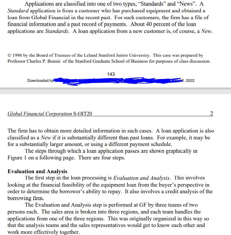 office and had to guarantee a response time (throughput time) with the