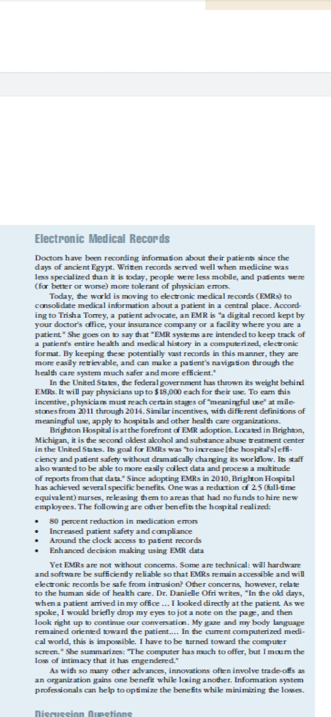 Please refer attached case study and answer following questions1. Consider Dr. Ofri's