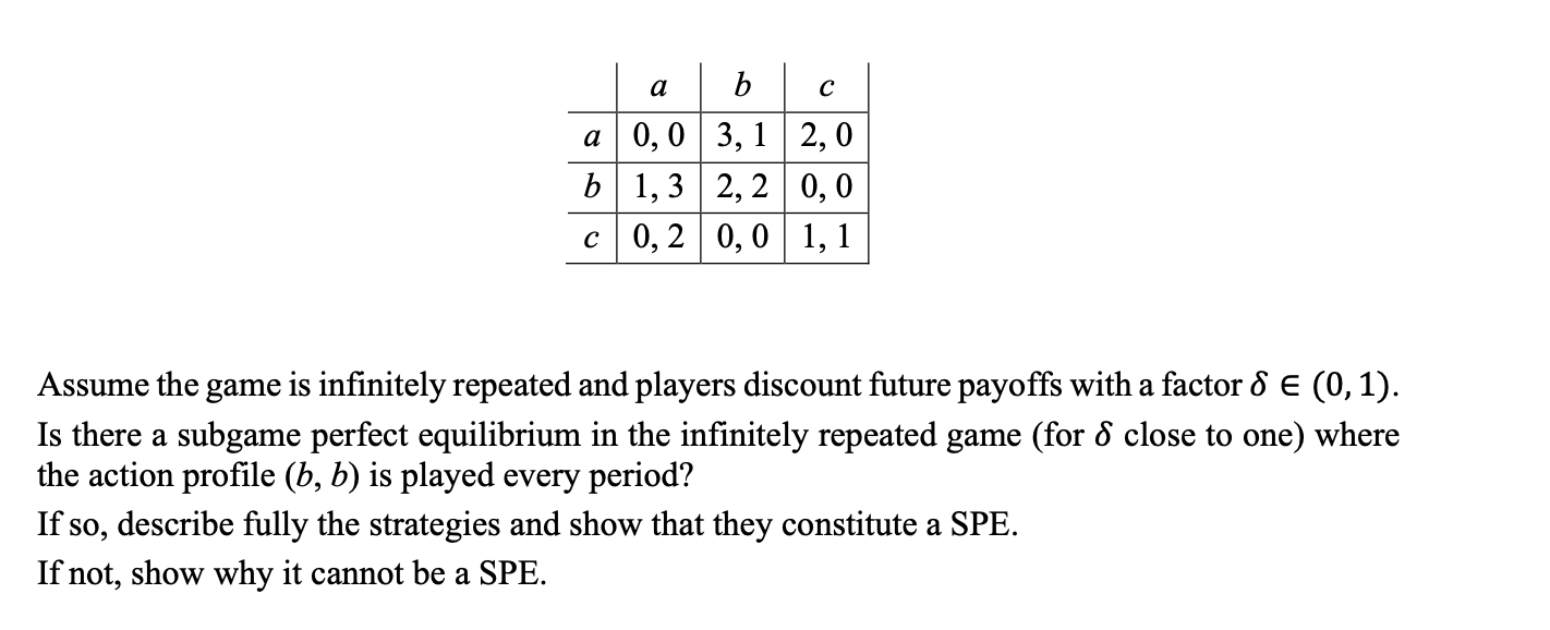  a b C a 0,0 3, 1 2,0 b 1, 3