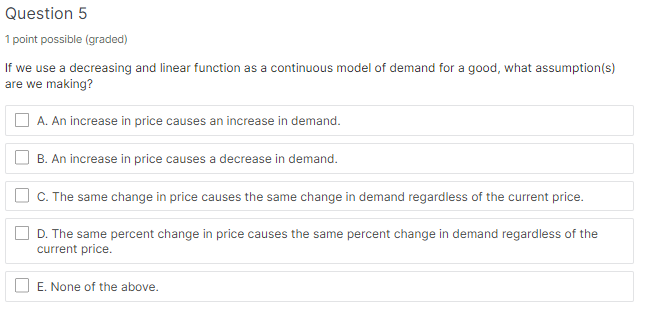 it is defined as percent change in demand for a good divided