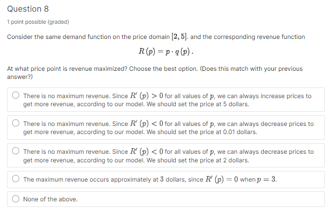 Choose the best answer. O Negative, since elasticity is always a negative