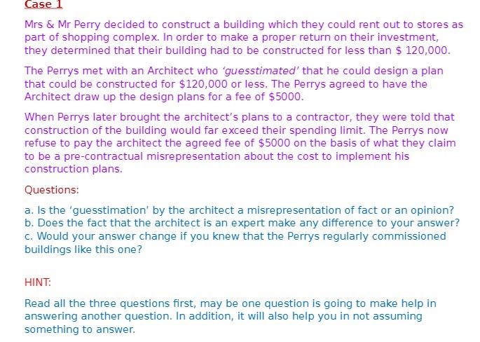  1213512.]. Mrs 5.: Mr Perry decided to construct a building which