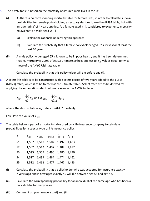 Help me with my assignment. The AM92 table is based on the