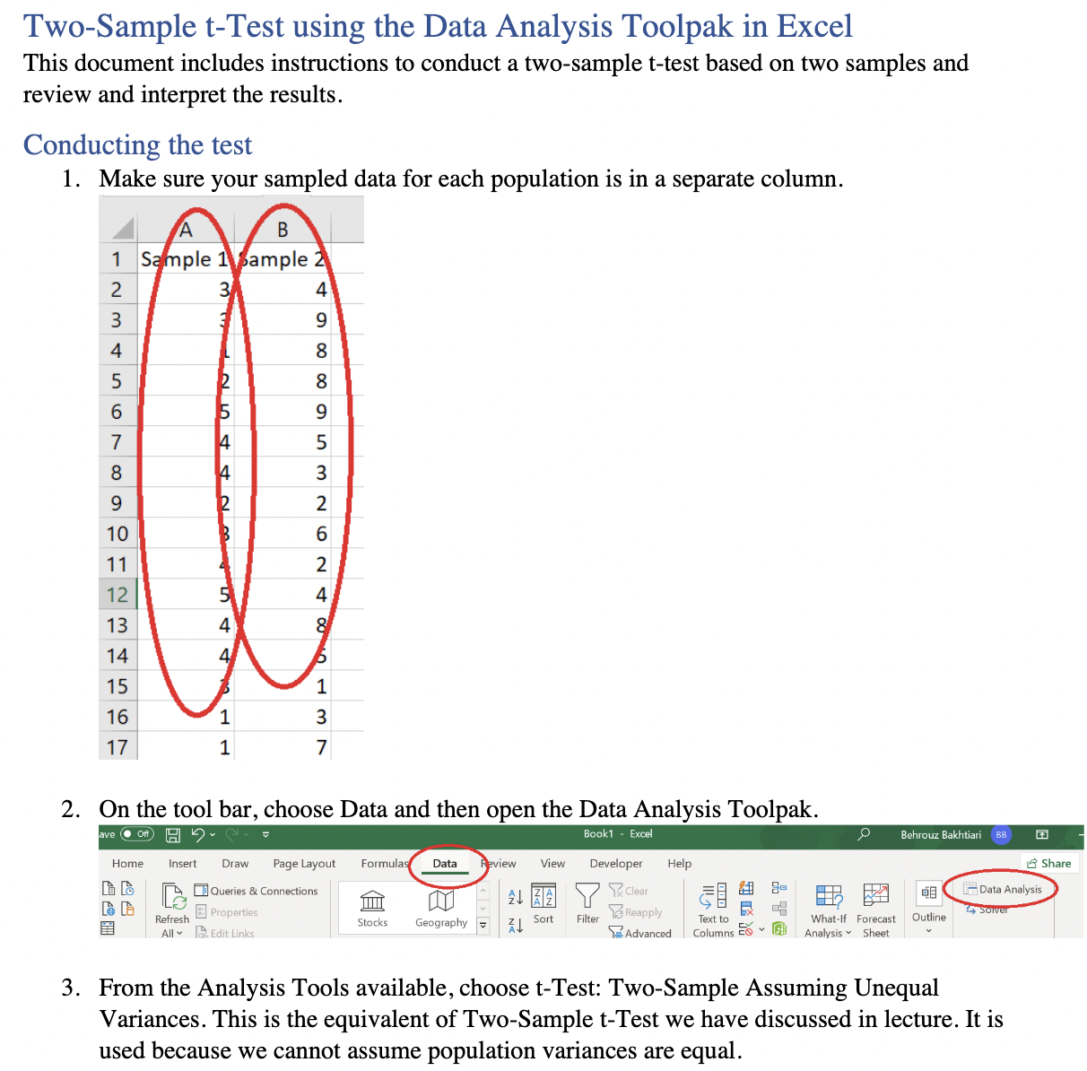test is done at 5% significance level. The test is outlined below: