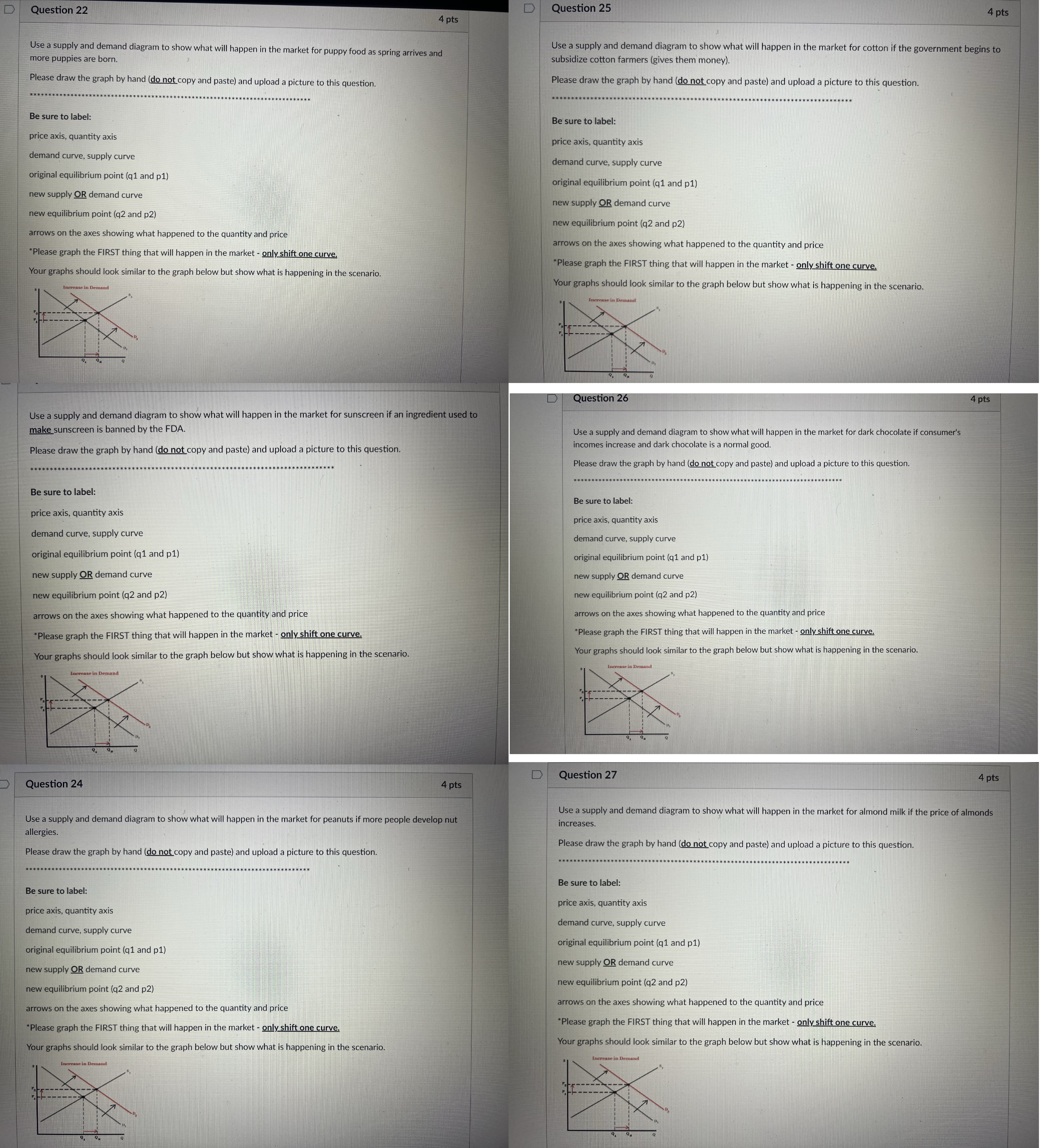 I need help with these. Thank you! Question 22 Question 25 4