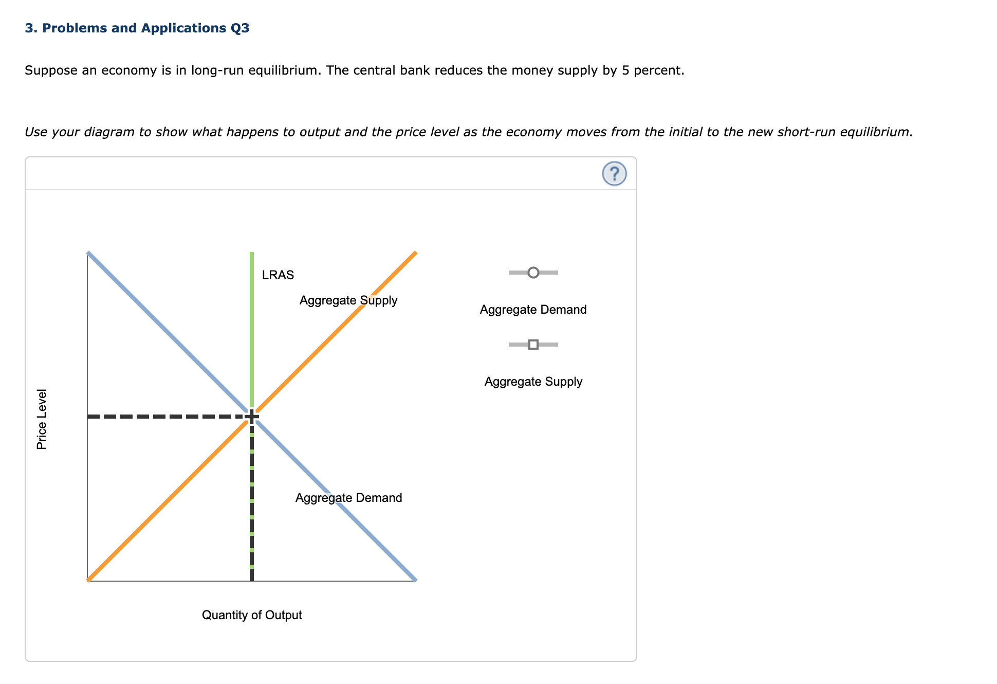 following graph. Now suppose that firms become pessimistic about future business conditions