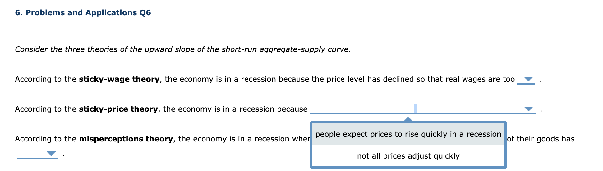 V . Use the stickywage theory of aggregate supply to think about