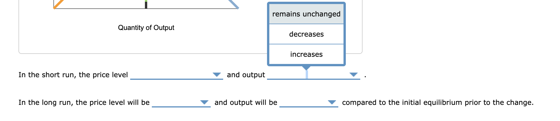 is in long-run equilibrium. The central bank reduces the money supply by