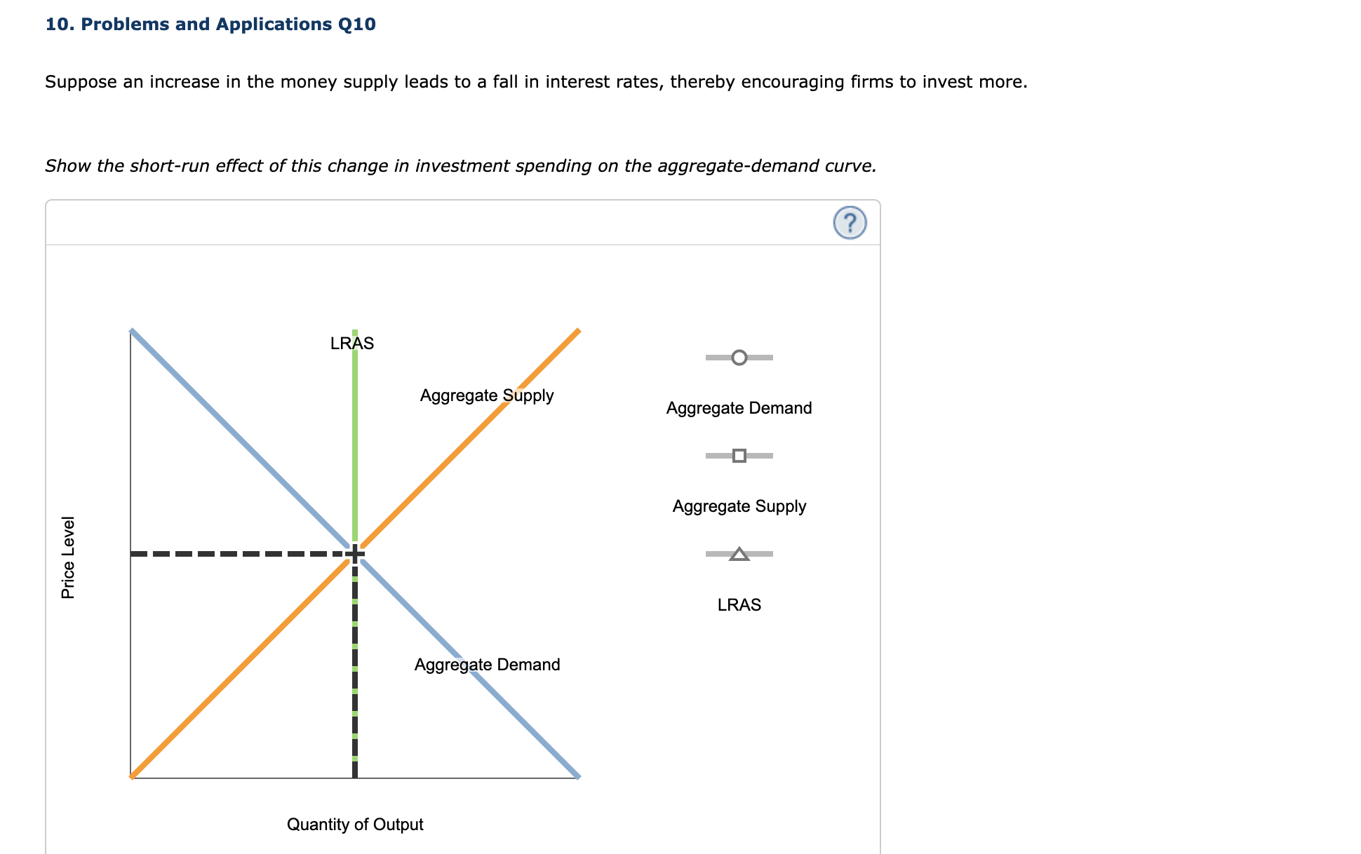 new short-run equilibrium. LRAS O Aggregate Supply Aggregate Demand Aggregate Supply Price