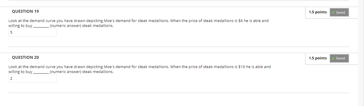 Your answers are saved automatically. * Question Completion Status: QUESTION 1 1.5