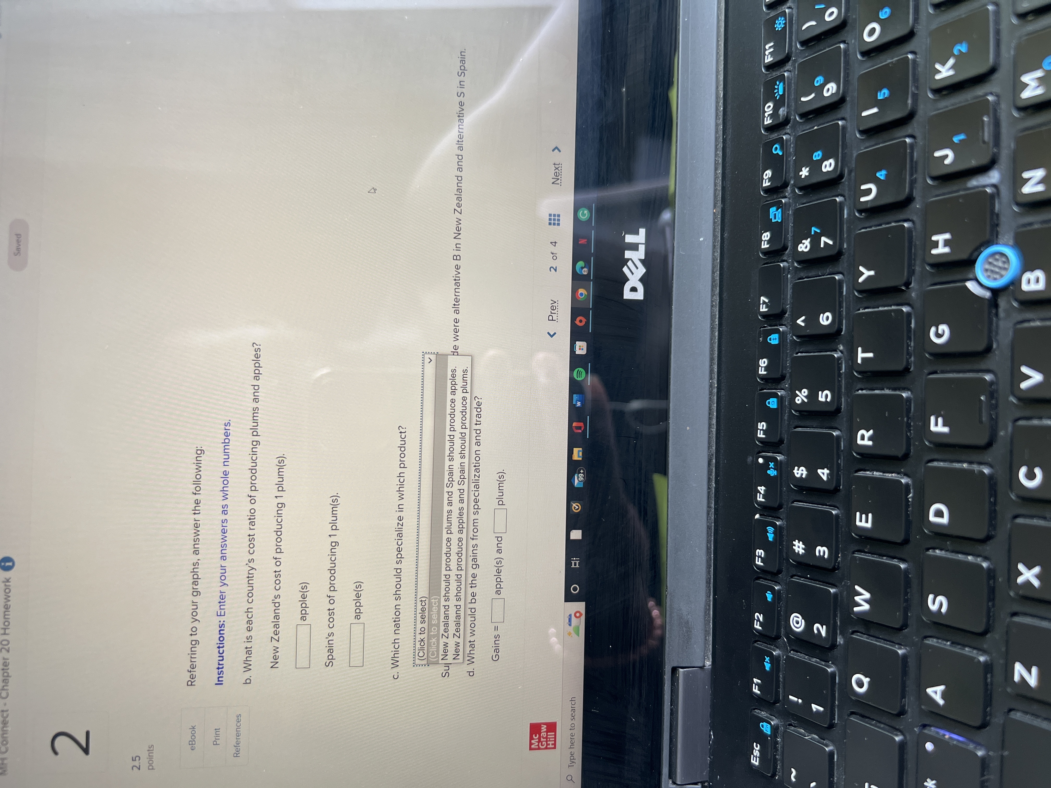 (Click to select) Print References b. Would the following terms of trade