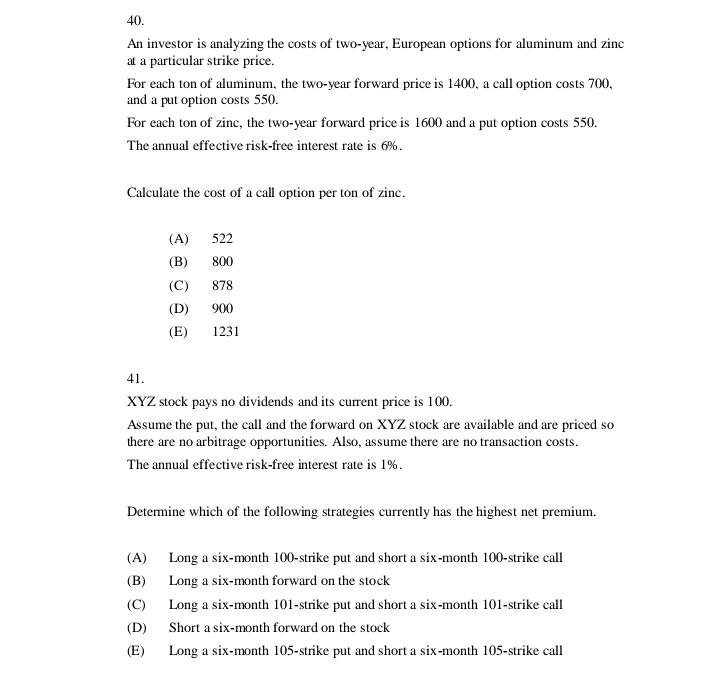 Mil all +1 17% 40. The following four charts are profit diagrams