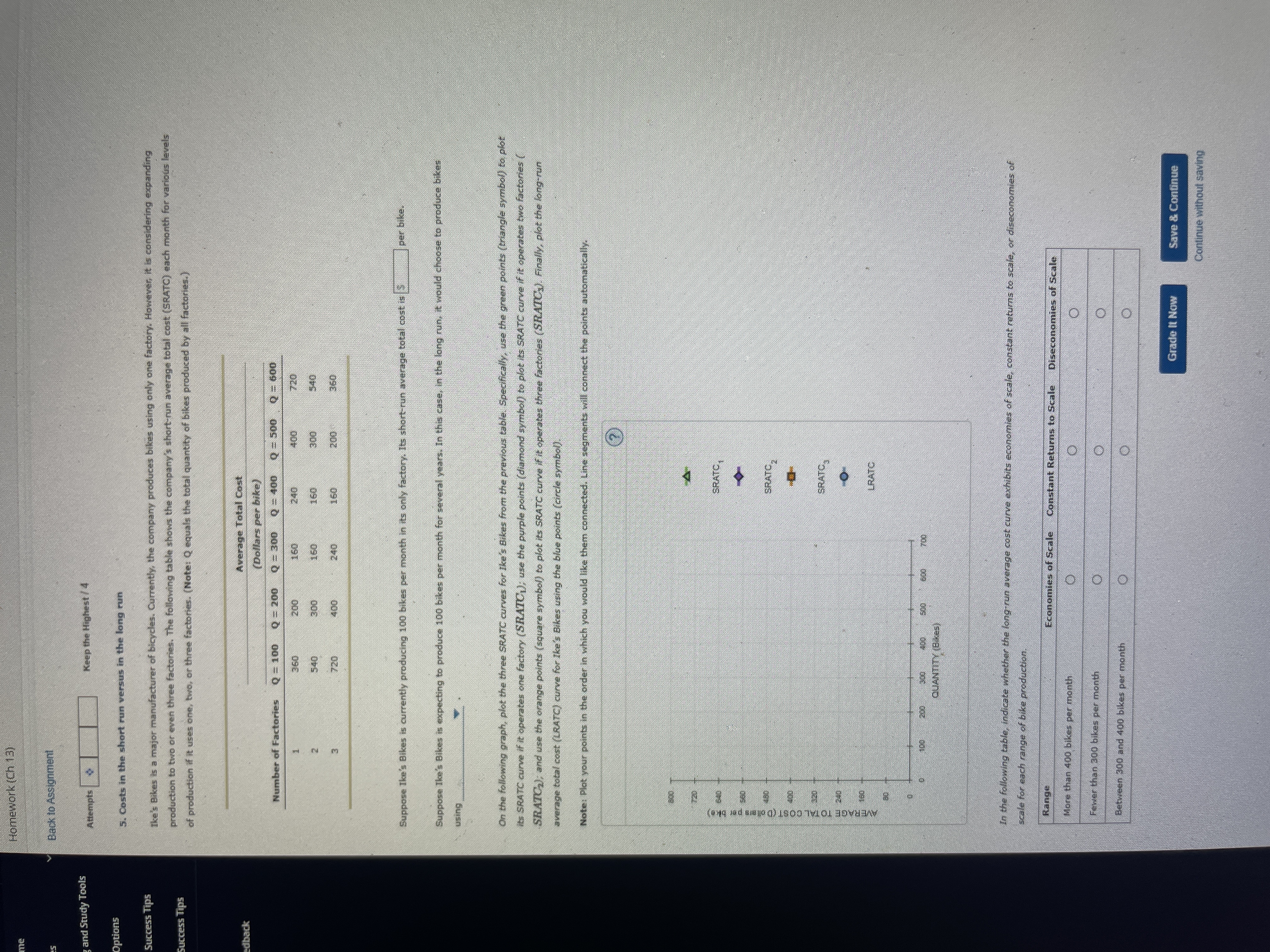  Homework (Ch 13) Back to Assignment and Study Tools Attempts Keep