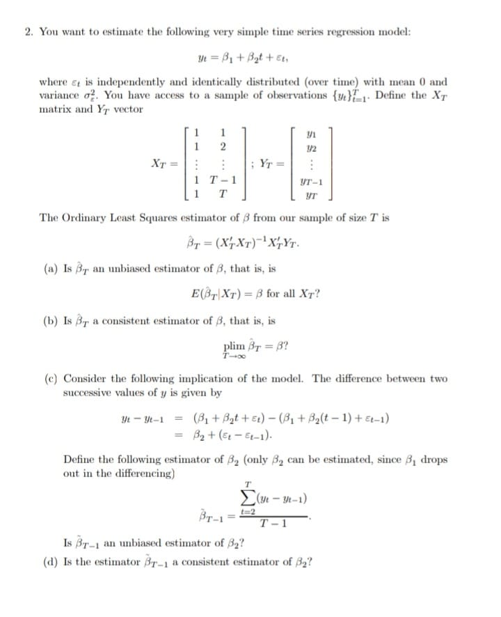 + E, where & is independently and identically distributed as a normal