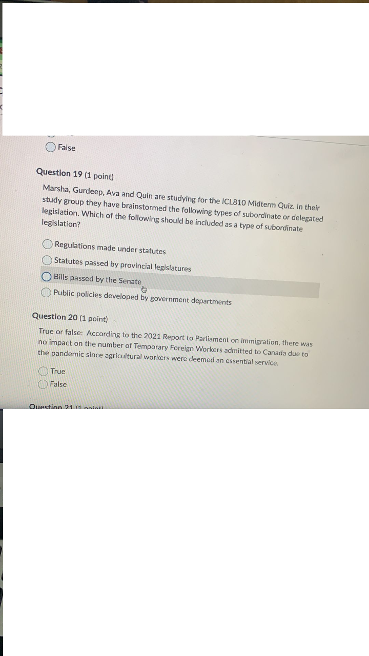 abovemunLucpartments Question 20 (1 point) True or false: According to the 2021