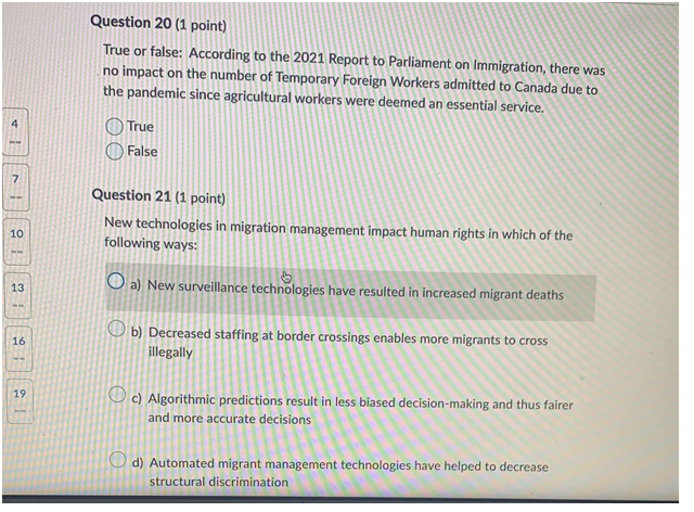of Temporary Foreign Workers admitted to Canada due to the pandemic since