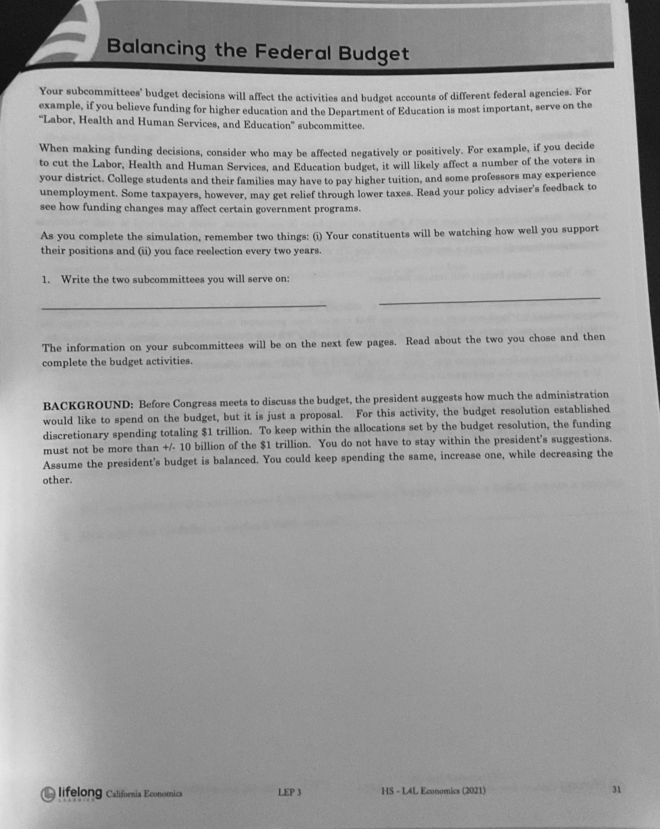 some natural resources (water, etc.) management. The primary agency funded is the