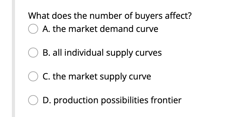 curve to the left O B. shift the supply curve to the