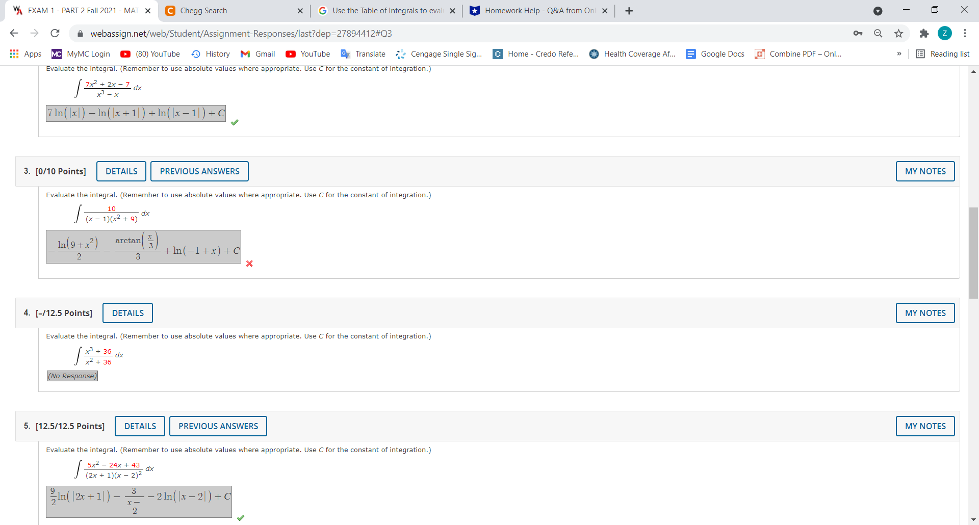  VA EXAM 1 - PART 2 Fall 2021 - MAT X